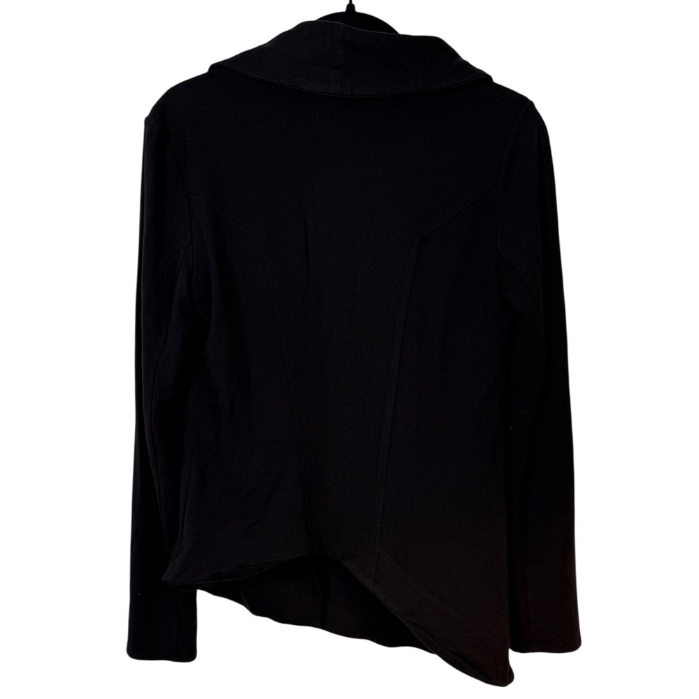 Helmut Lang Villous Asymmetrical Stretch Knit Jacket Black Womens Size S - Picture 4 of 8